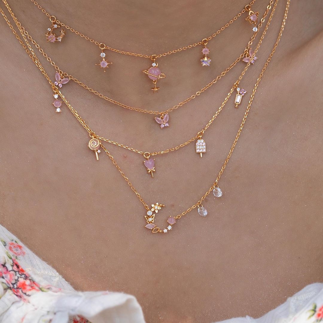 Fashion Women Girl Jewelry Cute Lovely Moon Star starry sky Charms Drop Choker Necklace 2021 New Trendy