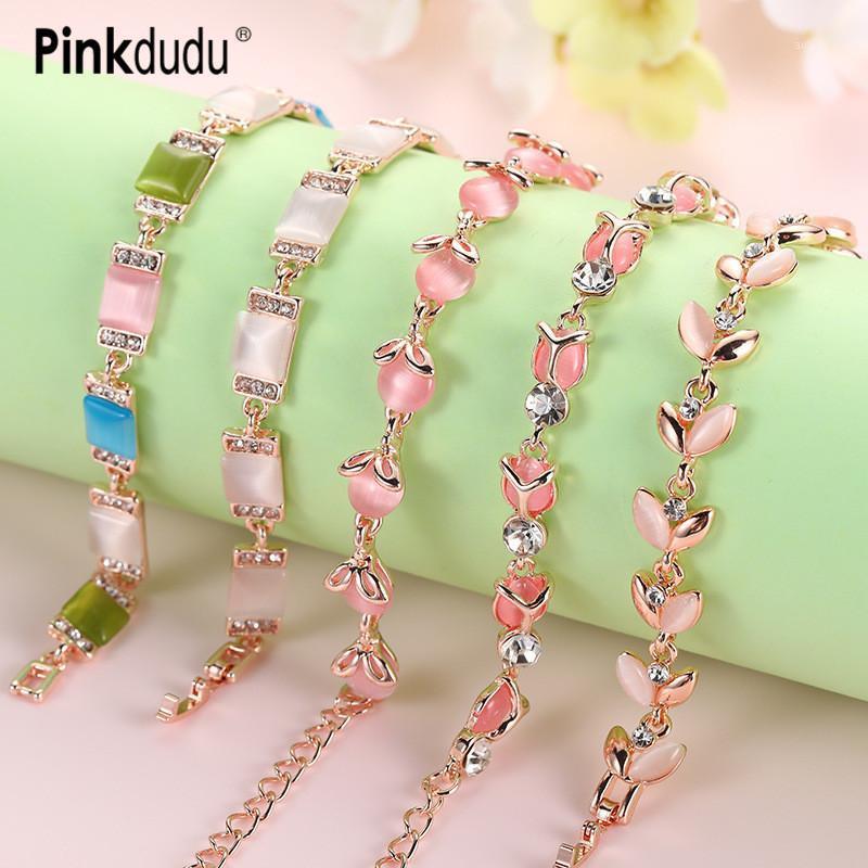 Pinkdudu Charm Cute Sweet Colorful Crystal Flower Bangles Gold Link Pink Rhinestone Adjustable Bracelets for Women Jewelry PD1421
Pinkdudu Charm Cute Sweet Colorful Crystal Flower Bangles Gold Link Pink Rhinestone Adjustable Bracelets for Women Jewelry PD1421