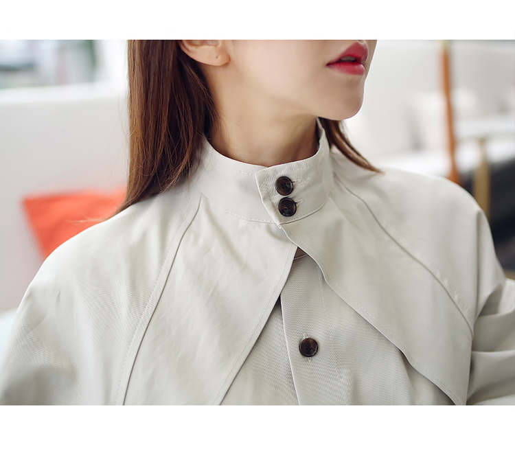 Arrival high quality women fashion comfortable loose a-line trench coat professional temperament outdoor warm long 210519