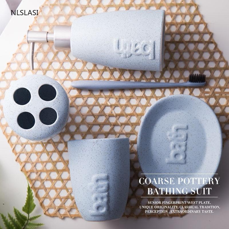 Simplicity Style Ceramic Four-piece Bathroom Home Bathroom Set Portable Lotion Bottle Toothbrush Holder Mouth Cup Soap Dish
Simplicity Style Ceramic Four-piece Bathroom Home Bathroom Set Portable Lotion Bottle Toothbrush Holder Mouth Cup Soap Dish