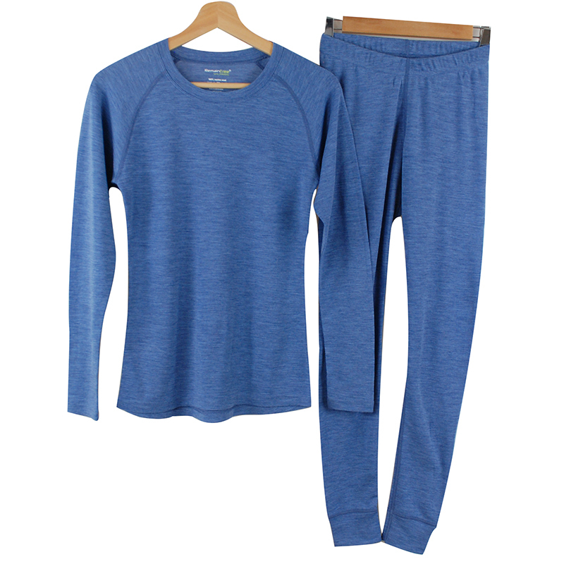 100% Merino Wool Women thermal underwear set Midweight 220gsm Women Tops and pants set 201027