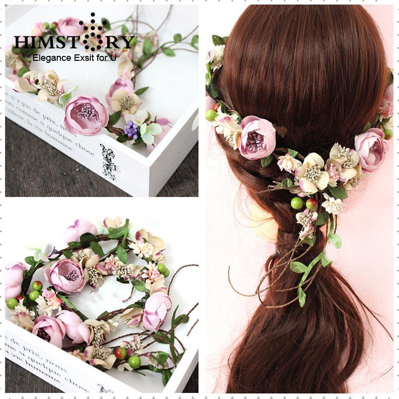 HIMSTORY Romantic Flower Wreath Girl Bridal Hair Accessories Wedding Headband Party Holiday purple Violet Floral Hair garlands
HIMSTORY Romantic Flower Wreath Girl Bridal Hair Accessories Wedding Headband Party Holiday purple Violet Floral Hair garlands