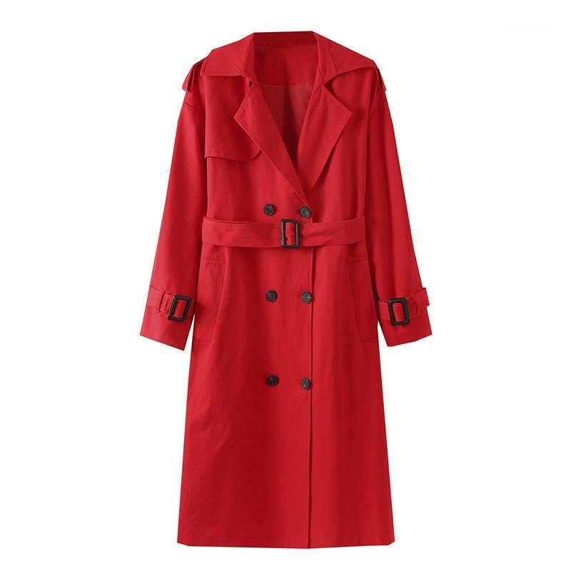 Plus size Trench Coat Women Spring Autumn Korean Casual Top Red Windbreaker Double breasted Belt Slim Outerwear Long Coats 31301
Plus size Trench Coat Women Spring Autumn Korean Casual Top Red Windbreaker Double breasted Belt Slim Outerwear Long Coats 31301