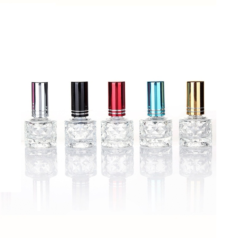 8ml Mini Crystal Glass Essential Oil Perfume Bottle nail polish empty bottles Spray Atomizer Portable Travel Cosmetic Container