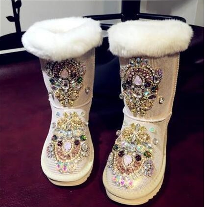 2020 Heavy Homemade Super-flash Duty Strass Granules Waterproof Leather Thick Rabbit Skin Snowboots Hiwa, Beige
2020 Heavy Homemade Super-flash Duty Strass Granules Waterproof Leather Thick Rabbit Skin Snowboots Hiwa, Beige