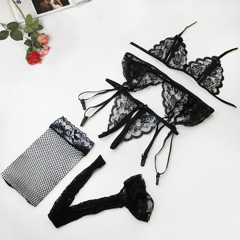 4Pcs Sexy Intimates Women Transparent Lace Slip Dress Erotic Lingerie Femme Sexy Shop Garters Bras And Panty Set Petticoat Woman, Black
4Pcs Sexy Intimates Women Transparent Lace Slip Dress Erotic Lingerie Femme Sexy Shop Garters Bras And Panty Set Petticoat Woman, Black