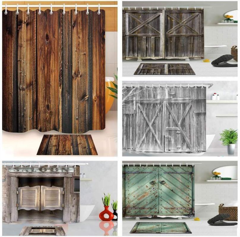 3D Print Fabric Rustic Wood Shower Curtain Set Waterproof Waterproof Mildewproof Bathroom Shower Accessories
3D Print Fabric Rustic Wood Shower Curtain Set Waterproof Waterproof Mildewproof Bathroom Shower Accessories