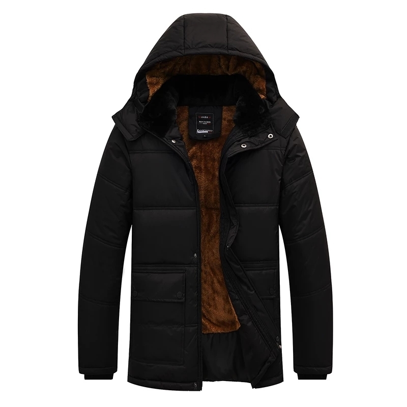 Men Jacket Coats Thicken Warm Winter Windproof Jackets Casual Mens Down Parka Hooded Outwear Cottonpadded Jacket 201217