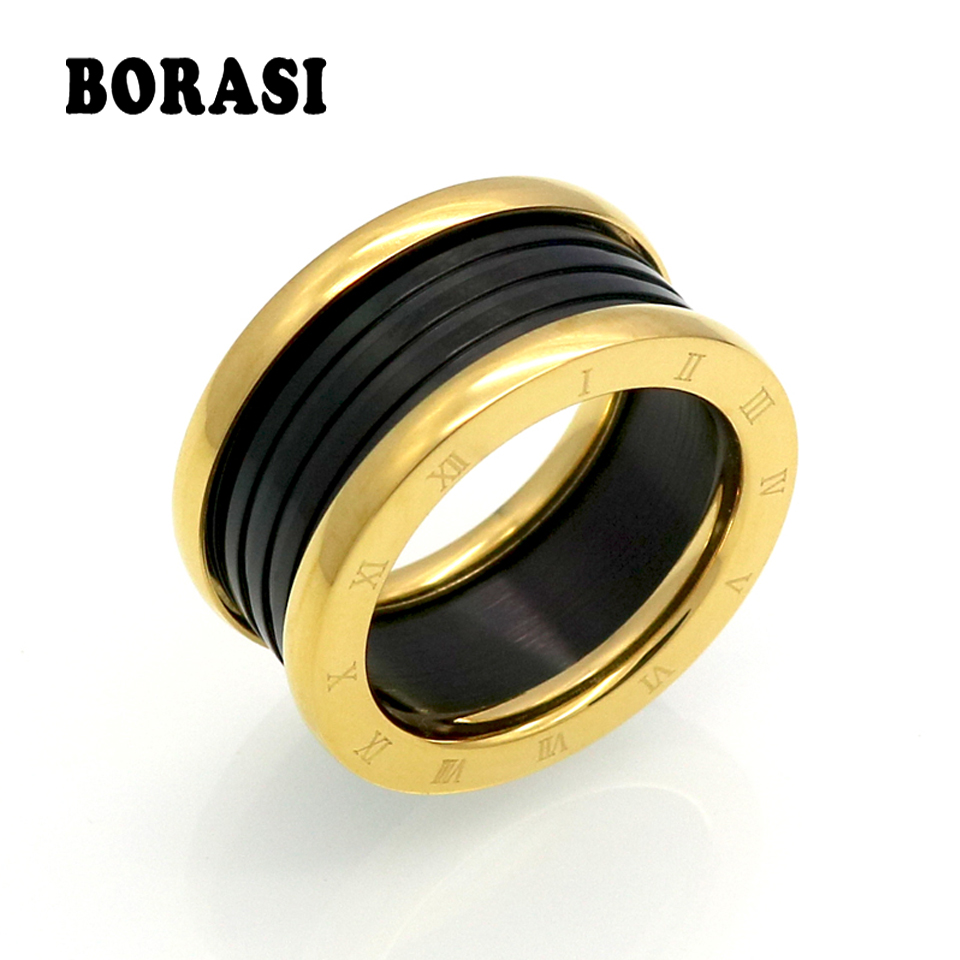 New Fashion Jewelry Top Quality Lovers Brands Rings 11MM Wedding Black Stainless Steel Solid Ring For Men And Women Party
New Fashion Jewelry Top Quality Lovers Brands Rings 11MM Wedding Black Stainless Steel Solid Ring For Men And Women Party