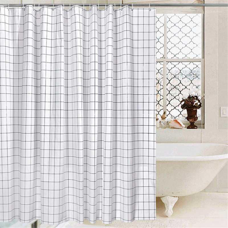 High-end shower curtain waterproof mildew elegant simple environmental protection white grid PEVA shower curtain quality hook1
High-end shower curtain waterproof mildew elegant simple environmental protection white grid PEVA shower curtain quality hook1