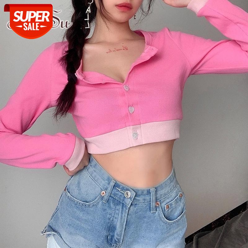 ArtSu Pink Long Sleeve Cardigan Tshirt Women Autumn Casual Patchwork Cropped T-shirt Ladies Fashion Button Streetwear TS52254 #0u9I, White
ArtSu Pink Long Sleeve Cardigan Tshirt Women Autumn Casual Patchwork Cropped T-shirt Ladies Fashion Button Streetwear TS52254 #0u9I, White