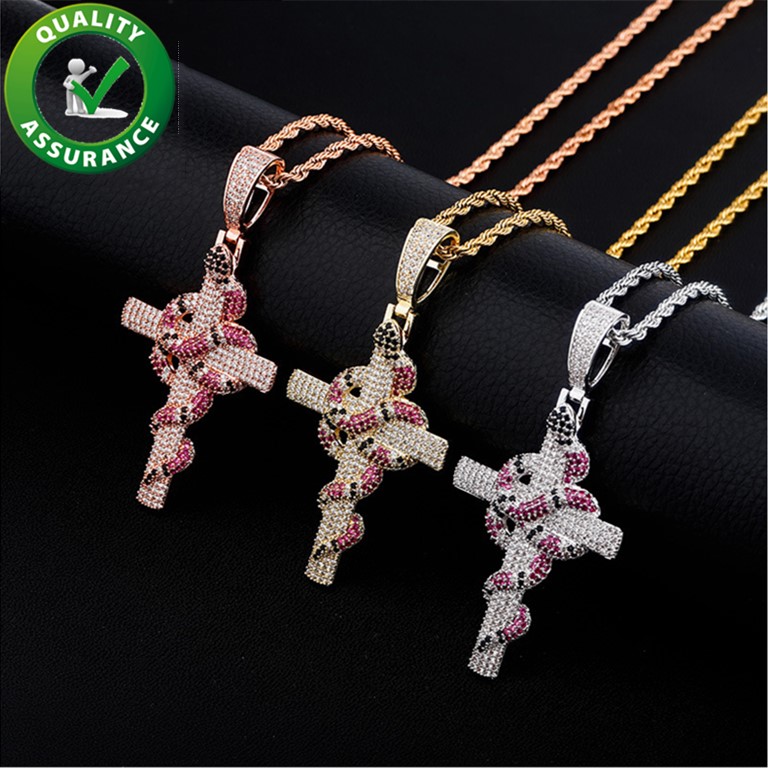 Mens Diamond Chains Pendant Cross Necklace Luxury Designer Hip Hop Jewelry Snake Charm with Tennis Chain Rapper Fashion Accessories
Mens Diamond Chains Pendant Cross Necklace Luxury Designer Hip Hop Jewelry Snake Charm with Tennis Chain Rapper Fashion Accessories
