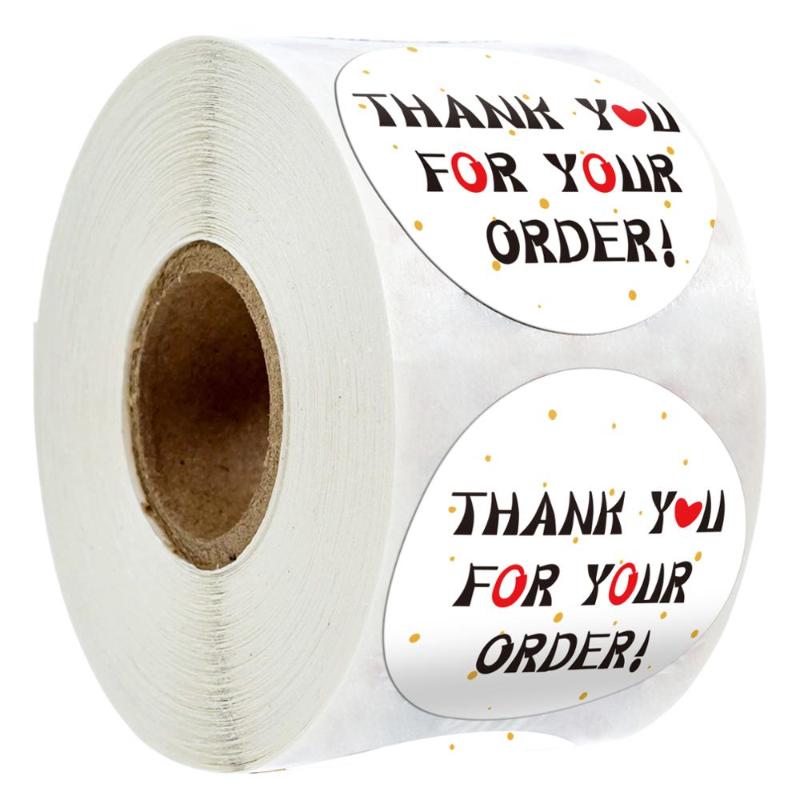 Thank You For Your Order Scrapbooking Sticker 500pcs/roll 1 Inch for Business Gift Packing Sealing Label Round Scrapbook Sticker
Thank You For Your Order Scrapbooking Sticker 500pcs/roll 1 Inch for Business Gift Packing Sealing Label Round Scrapbook Sticker