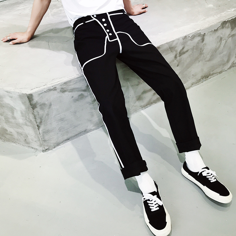 2021 New Popular Street Style Dark White Line Jeans Personality Trend Straight Pants Easy to Fall Down. 37I8, Black
2021 New Popular Street Style Dark White Line Jeans Personality Trend Straight Pants Easy to Fall Down. 37I8, Black