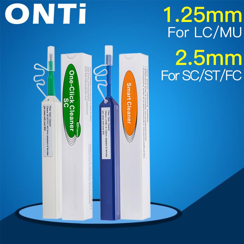 

ONTi 2pcs One-Click Cleaner Optical Fiber Cleaner Pen Cleans 2.5mm SC FC ST and 1.25mm LC MU Connector Over 800 Times