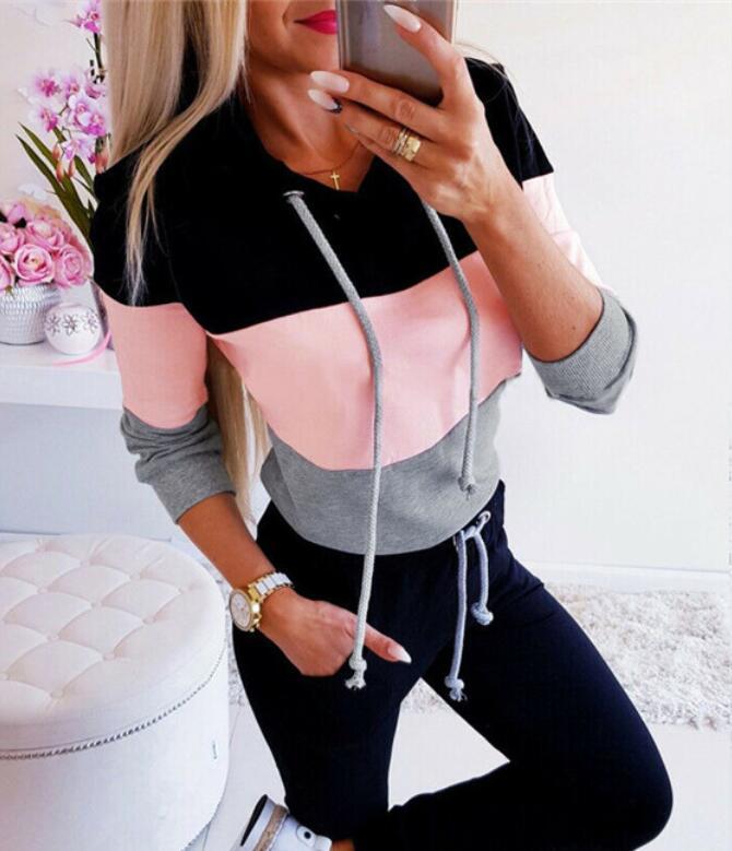 autumn and winter hot style tops Sexy color matching hooded characteristic loose long-sleeved top 2525, Pink
autumn and winter hot style tops Sexy color matching hooded characteristic loose long-sleeved top 2525, Pink