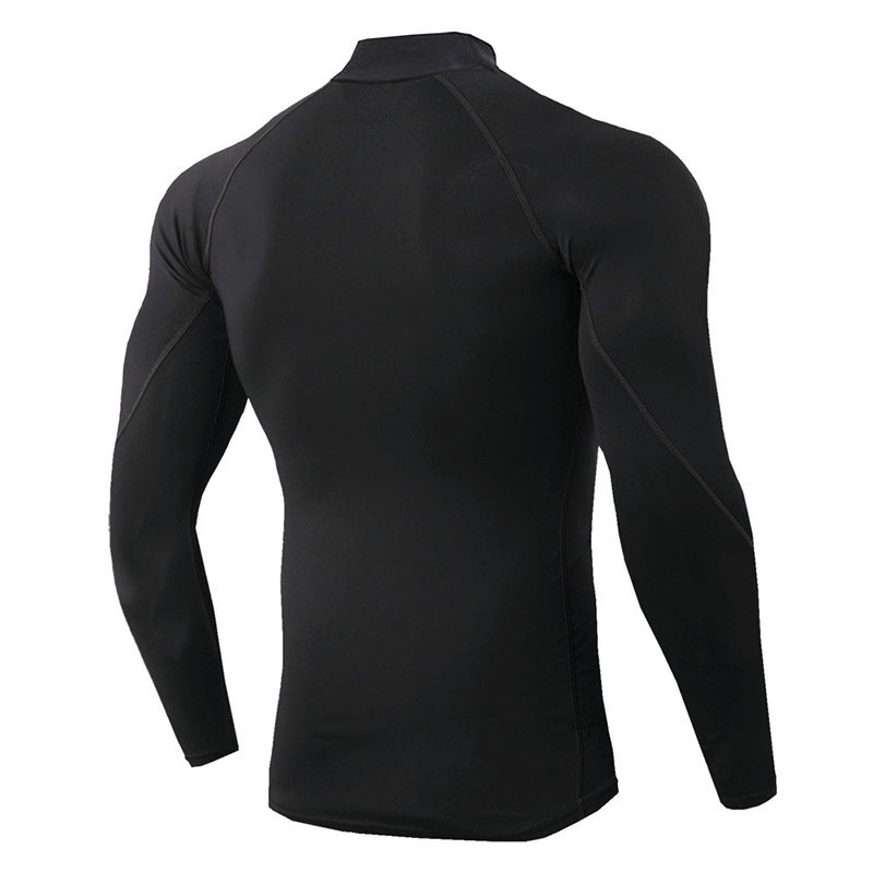 Thermal underwear for men high collar camiseta termica sport thermo shirt quick dry compressed underwear clothes men bielizna 201124