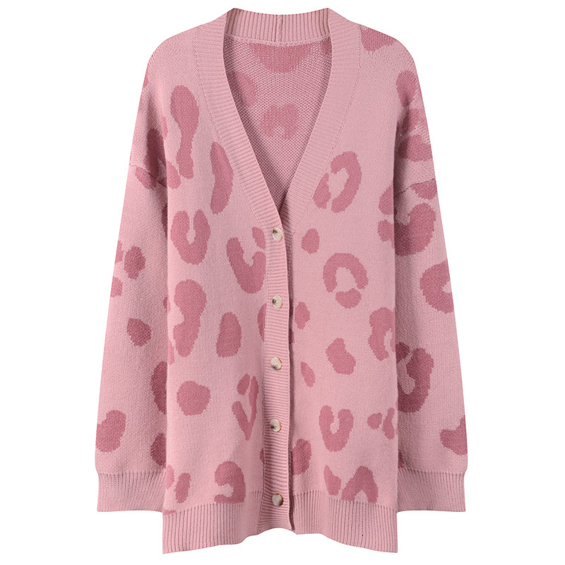 2021 New Women Sweaters Autumn Winter Fashionable Casual Leopard V-neck Single Breasted Puff Sleeve Loose Cardigans Coat Qw98, Pink
2021 New Women Sweaters Autumn Winter Fashionable Casual Leopard V-neck Single Breasted Puff Sleeve Loose Cardigans Coat Qw98, Pink