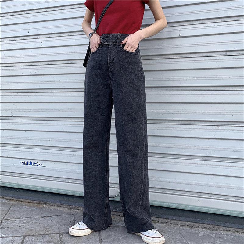HziriP Chic Black-Grey Jeans Streetwear High Waist Plus Loose Straight Full-Length Casual Simple Solid All-Match Denim Trousers Women, Photo color
HziriP Chic Black-Grey Jeans Streetwear High Waist Plus Loose Straight Full-Length Casual Simple Solid All-Match Denim Trousers Women, Photo color