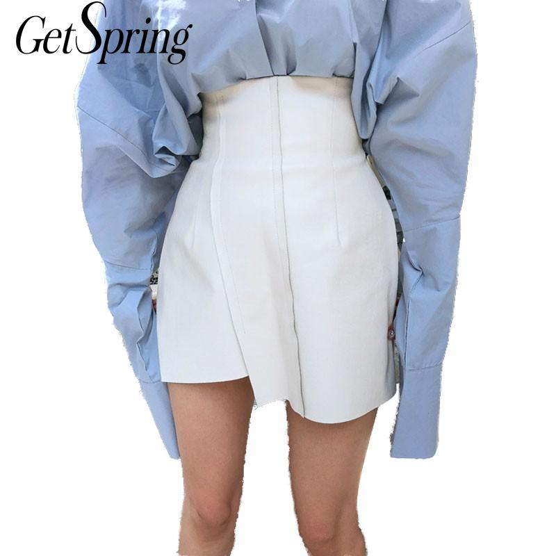 GETSRING Women Skirt Irregular High Waist White Pu Leather Skirts Asymmetry Sexy Short Leather Skirts Women 2020 New Fashion
GETSRING Women Skirt Irregular High Waist White Pu Leather Skirts Asymmetry Sexy Short Leather Skirts Women 2020 New Fashion
