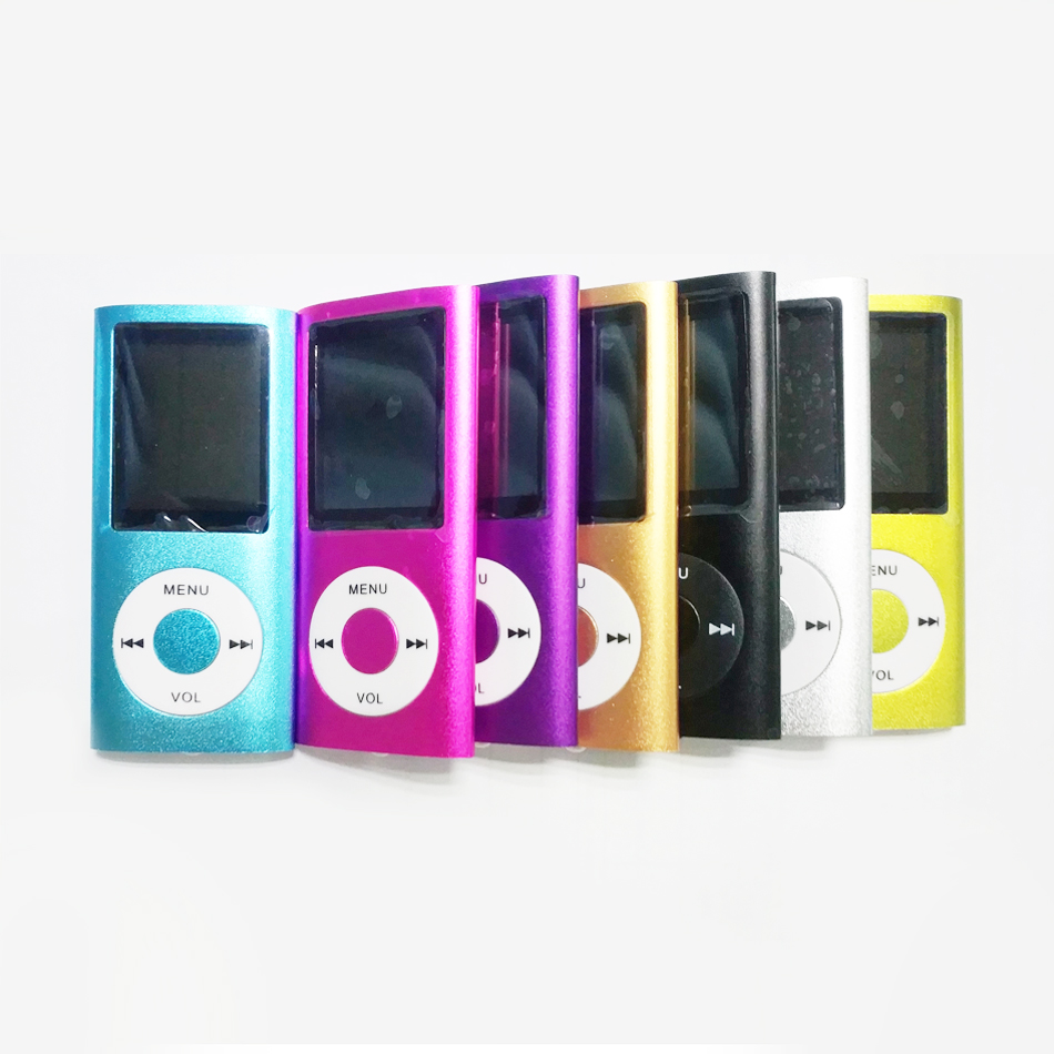 MP3 MP4 Player Slim 4TH 1.8"LCD screen 4G 8G storage built-in momery Video Radio FM Player Support 16GB 32GB Micro SD TF Card Mp4