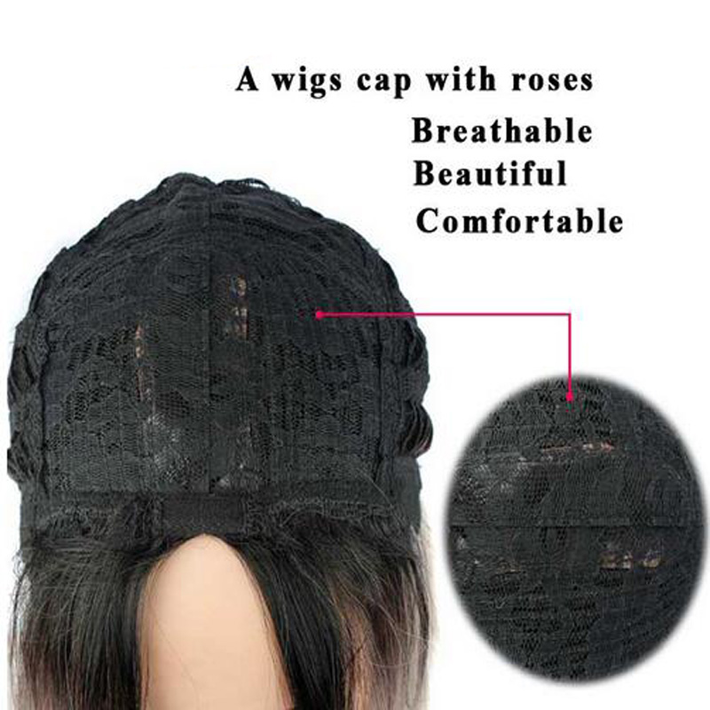 Short Wavy Hair Cosplay Wig Party Black Heat Resistant Fashion Women Synthetic Free Wig Cap