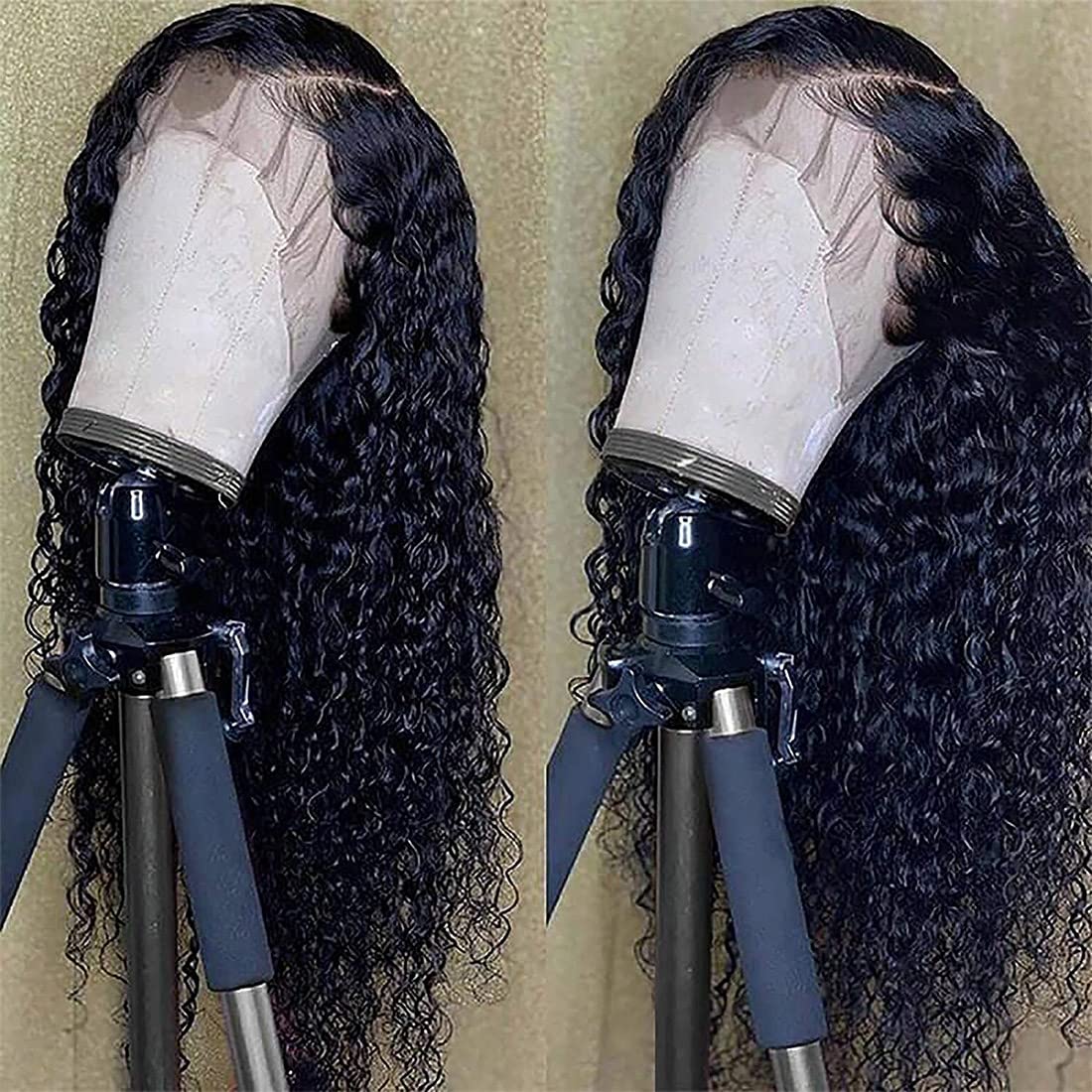New Brazilian Deep Curly Transparent Lace Front Wigs Wet Wavy Human Hair 13x4 Ear To Ears Lace Frontal Wig water Wave For Black Women Pre Plucked 150%