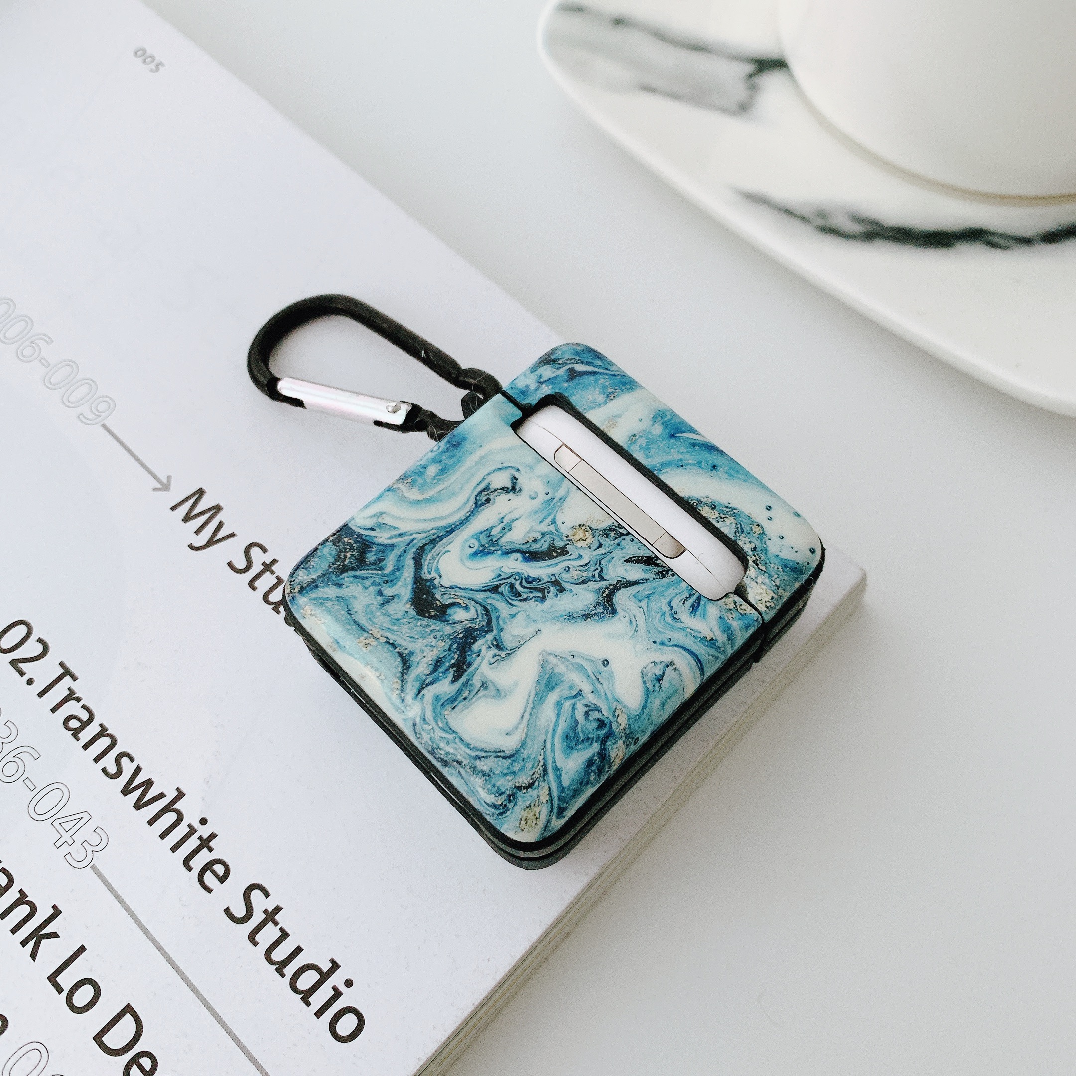 AntiKnock Suitcase Gold Marble Soft Protective Case Headphone Accessories For Airpods Pro Airpods1 2 Bluetooth Wireless Headphone5