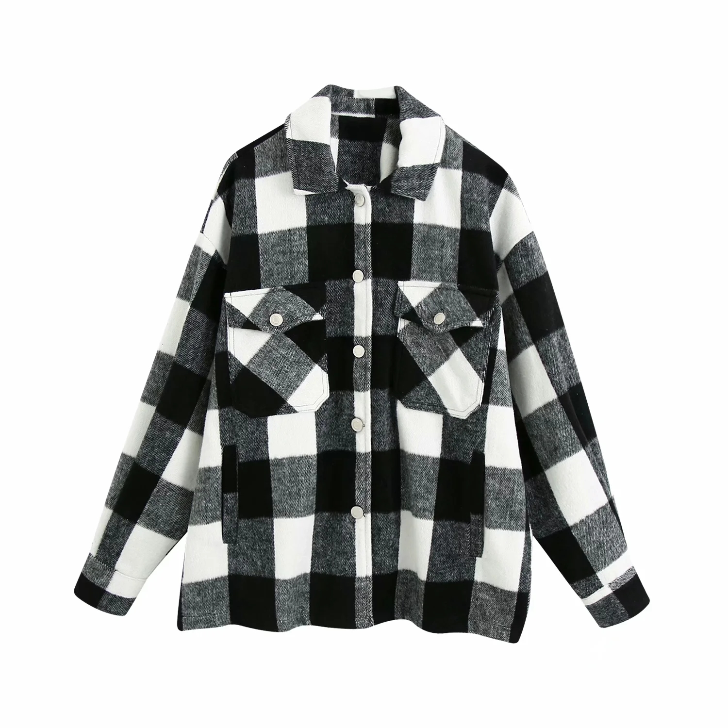 12 colour Fashion Plaid coats and jackets women winter coat fashion Long Sleeve office jackets coats ladies Oversized coat 201017