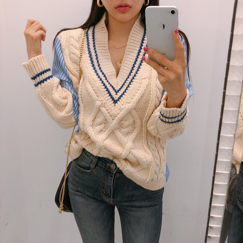 2021 New Overrated Female Shredded Shirt Long Sleeve Cleavage Loose Sweater Vest Spring AQ8G, Apricot
2021 New Overrated Female Shredded Shirt Long Sleeve Cleavage Loose Sweater Vest Spring AQ8G, Apricot
