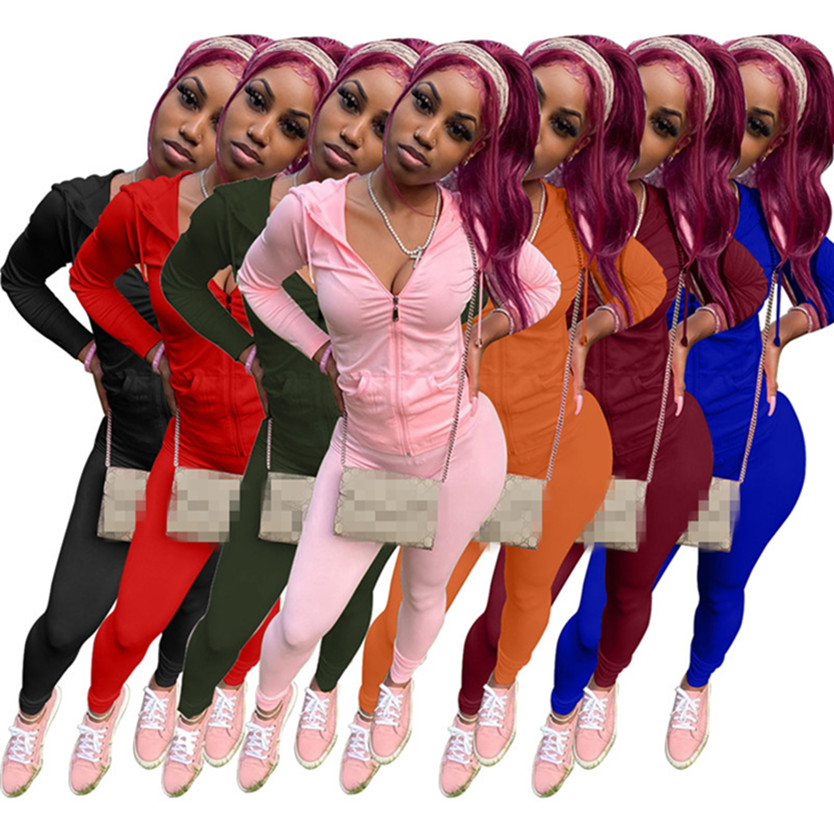 Plus size 3XL women tracksuits solid color jogger suit fall winter clothing outfits long sleeve jacket+pants two piece set sweatsuits 4449