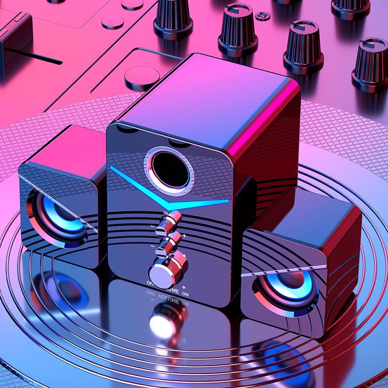2.1 Channel Surround Bass Stereo Portable Computer Speaker Multimedia Speakers With Blue LED Light For Desktop PC Computer Phone
2.1 Channel Surround Bass Stereo Portable Computer Speaker Multimedia Speakers With Blue LED Light For Desktop PC Computer Phone