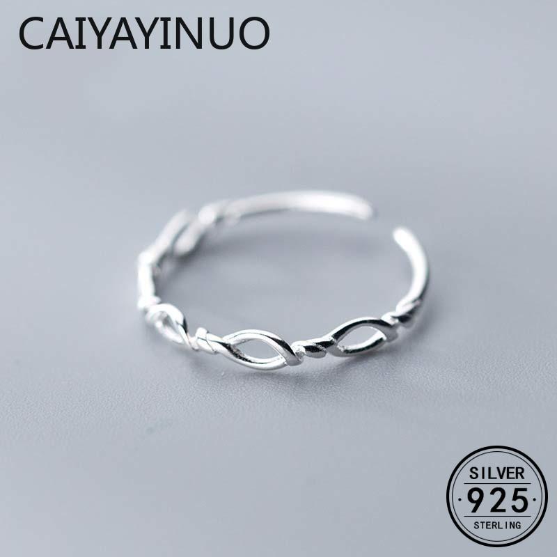 CAIYAYINU Real 925 Sterling Silver Minimalist Geometric Hollow Braided Rope Adjustable Ring For Fashion Women Party Fine Jewelry
CAIYAYINU Real 925 Sterling Silver Minimalist Geometric Hollow Braided Rope Adjustable Ring For Fashion Women Party Fine Jewelry