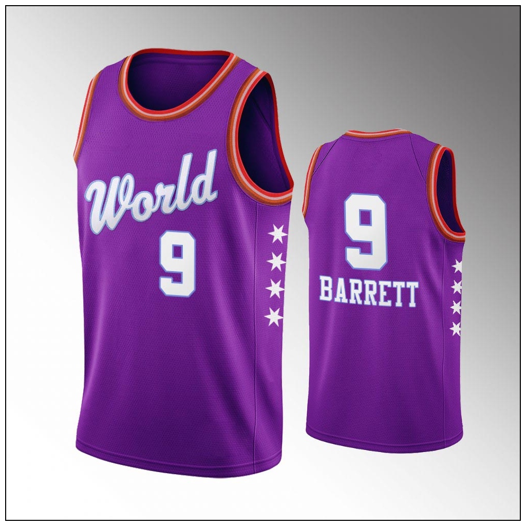 World Team New York Knicks Men's RJ Barrett 2020 Rising Star NBA Purple Jersey, Black
World Team New York Knicks Men's RJ Barrett 2020 Rising Star NBA Purple Jersey, Black