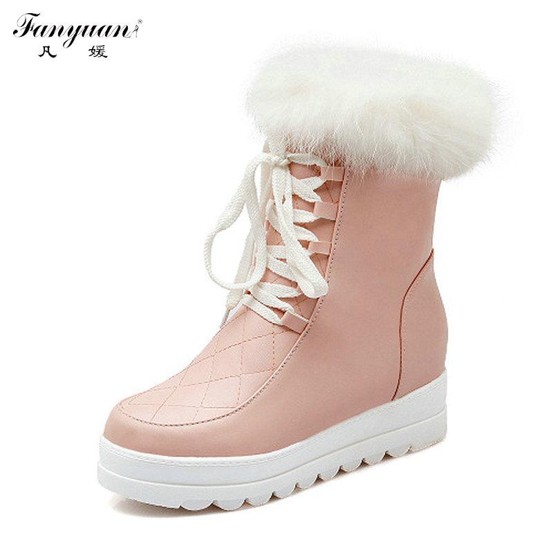 2020 New Arrival Fashion Korean Style Winter Lace-up Women's Shoes Height Increasing Ankle Snow Boots, White
2020 New Arrival Fashion Korean Style Winter Lace-up Women's Shoes Height Increasing Ankle Snow Boots, White