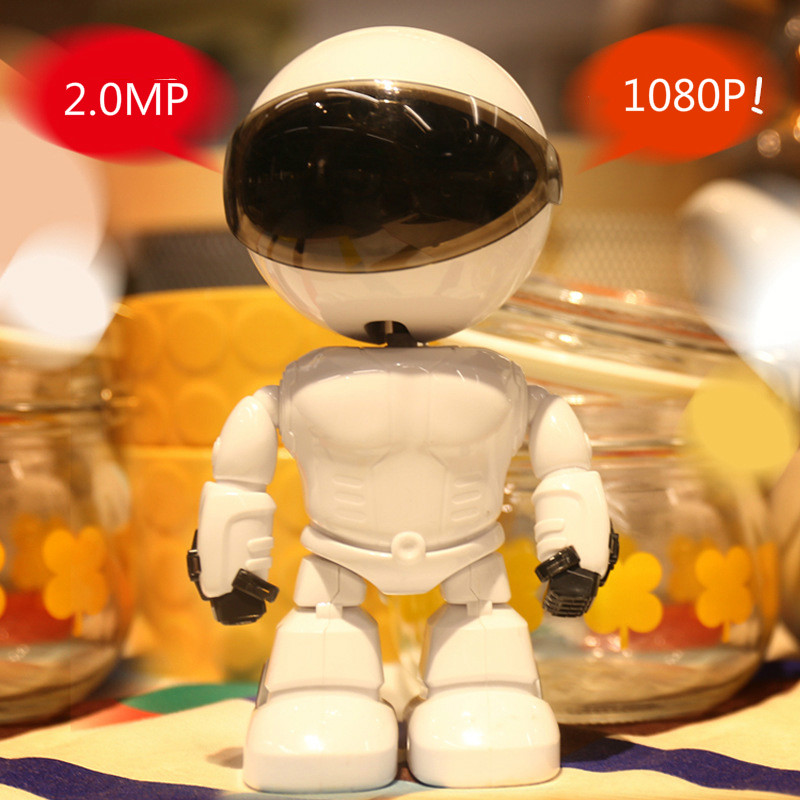 New surveillance camera human body automatic tracking smart robot wireless WiFi home remote network monitor 1080P white-