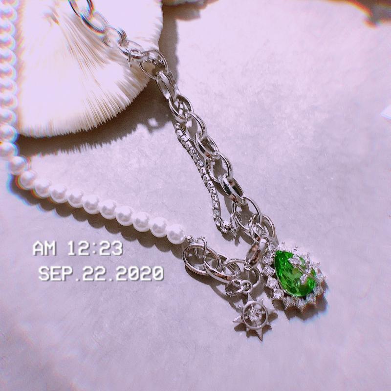 Chokers Vintage Imitation Pearl Green Crystal Chains Pendant Necklace Cool Sweet Geometric Choker Necklaces For Women Ketting Jewelry
Chokers Vintage Imitation Pearl Green Crystal Chains Pendant Necklace Cool Sweet Geometric Choker Necklaces For Women Ketting Jewelry