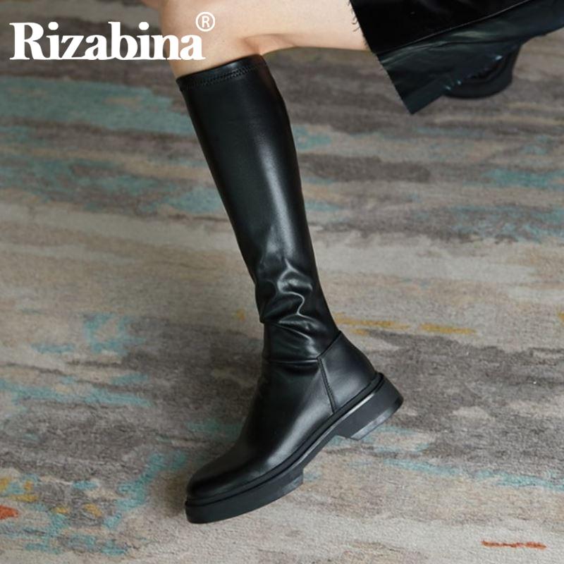 Rizabina Women Knee High Boots Thick Bottom Real Leather Women Long Boots Fashion Cool Winter Shoes Wen Footwear Size 34-39, Black
Rizabina Women Knee High Boots Thick Bottom Real Leather Women Long Boots Fashion Cool Winter Shoes Wen Footwear Size 34-39, Black