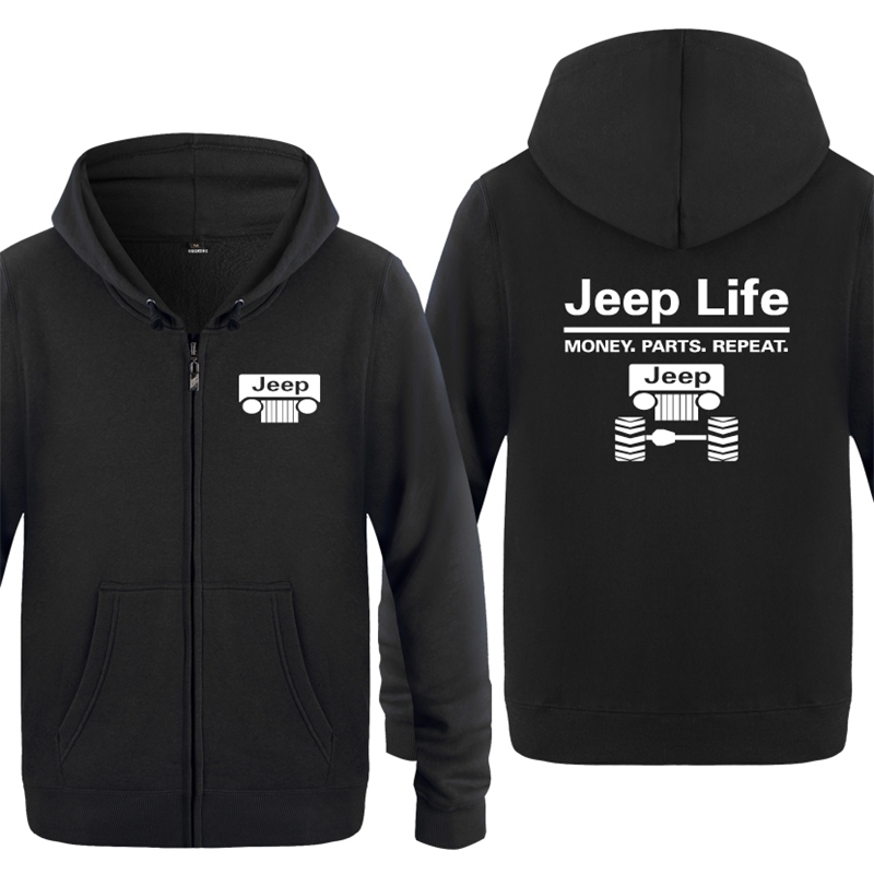 Car Life - Money Parts Repeat Novelty Creative Sweatshirts Men Mens Zipper Hooded Fleece Hoodies Cardigans 201020