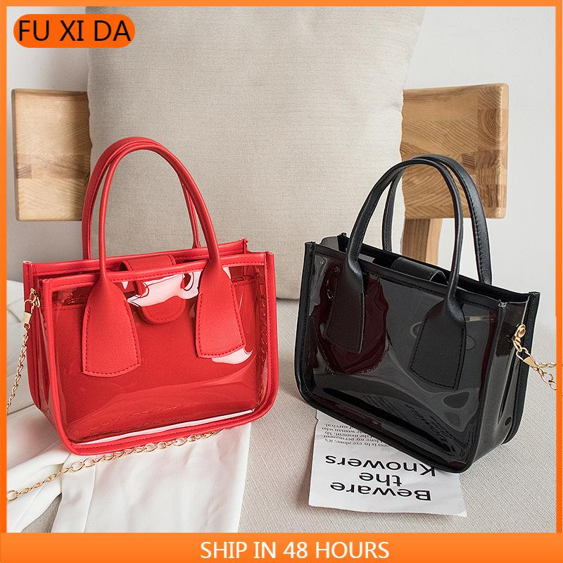 Fashion Transparent Ladies Shoulder Bag 2021 Korean Version of The New Jelly Picture Bag PU Mini Handbag Messenger, Black
Fashion Transparent Ladies Shoulder Bag 2021 Korean Version of The New Jelly Picture Bag PU Mini Handbag Messenger, Black