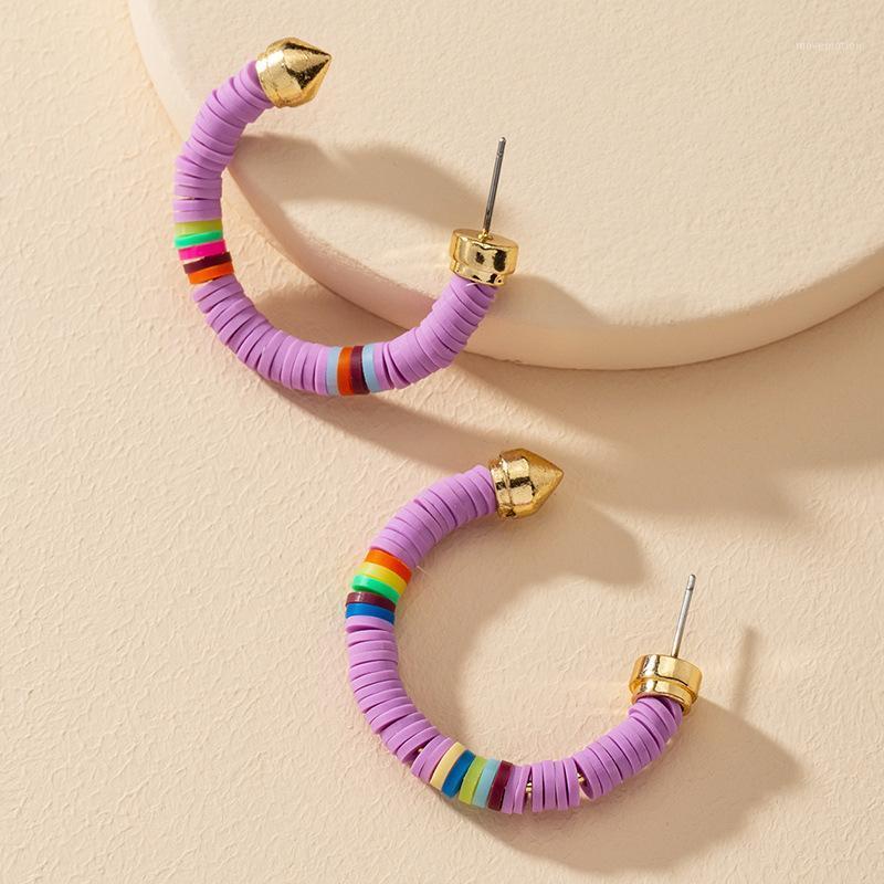 New Ins Trendy Gold Colorful Polymer Clay Beads Minimalist Minimalism Hoop Earrings Korean Fashion Women Party Jewelry Earring1
New Ins Trendy Gold Colorful Polymer Clay Beads Minimalist Minimalism Hoop Earrings Korean Fashion Women Party Jewelry Earring1
