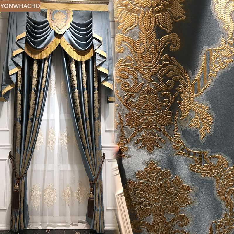 Custom curtain luxury Simulation silk satin jacquard living room blue European cloth blackout curtain tulle valance drapes B6111, Tulle sheer
Custom curtain luxury Simulation silk satin jacquard living room blue European cloth blackout curtain tulle valance drapes B6111, Tulle sheer