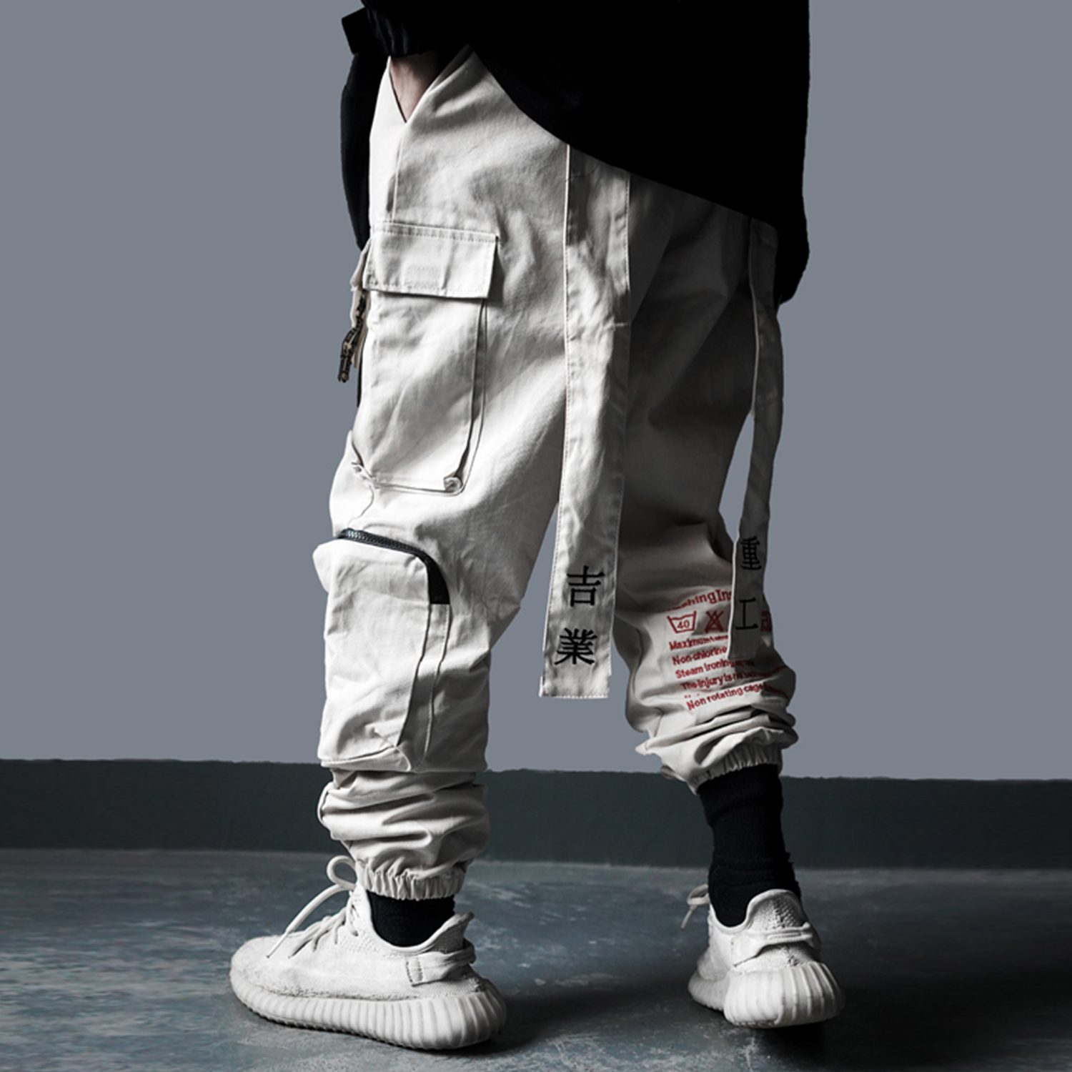 11 BYBB'S DARK Multi Pockets Hip Hop Harem Cargo Pants Men Harajuku Casual Streetwear Sweatpants Joggers Elastic Waist Trousers 201118