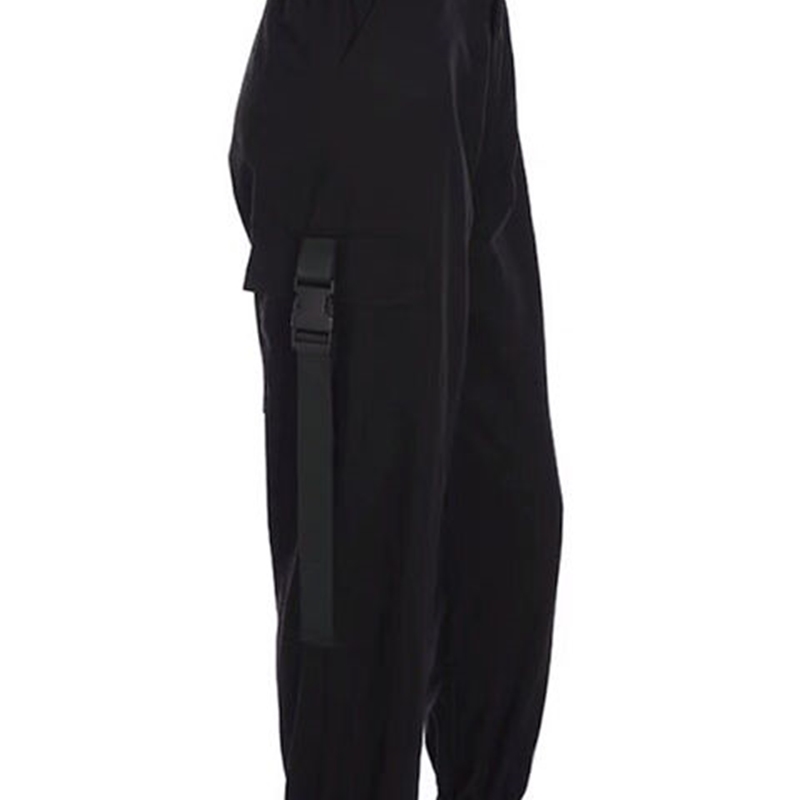 Neploe Streetwear Cargo Pants Women Casual Black High Waist Dancing Trousers Korean Ankle-length Harem Pants with Belt 54593 201109