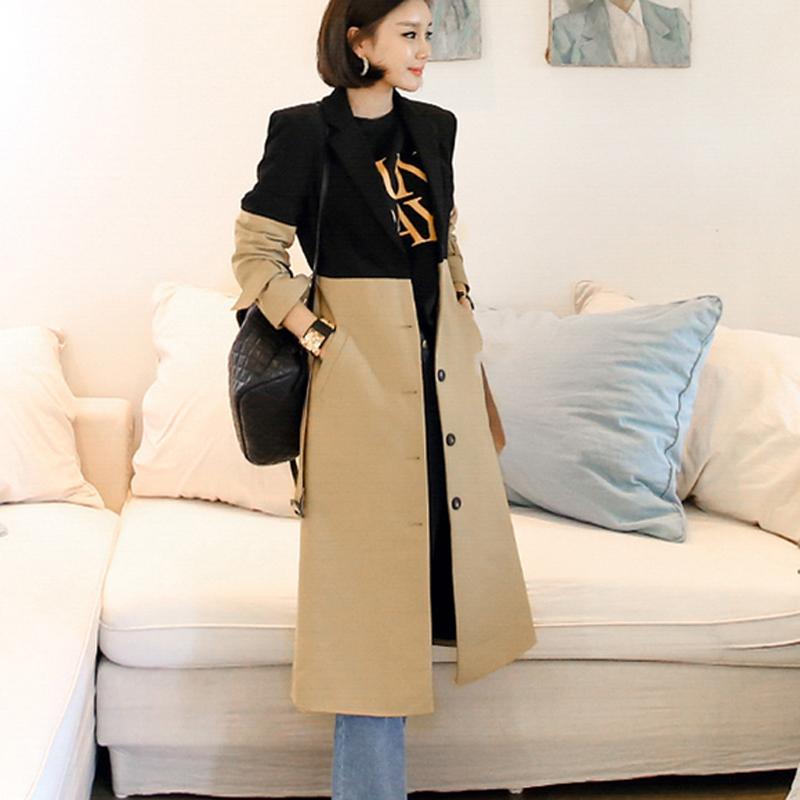 Runway Designer Women Windbreaker Coat Autumn Winter Turn Down Collar Patchwork Single Breasted Long Belt Trench Coat, Khaki
Runway Designer Women Windbreaker Coat Autumn Winter Turn Down Collar Patchwork Single Breasted Long Belt Trench Coat, Khaki