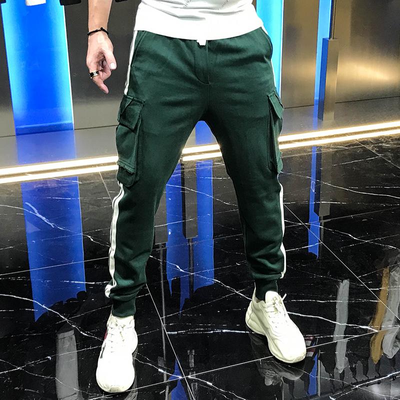 New autumn 2020 men's fashion pants stripe stitching solid color pocket mid waist casual pants slim fit and versatile youth, Black
New autumn 2020 men's fashion pants stripe stitching solid color pocket mid waist casual pants slim fit and versatile youth, Black