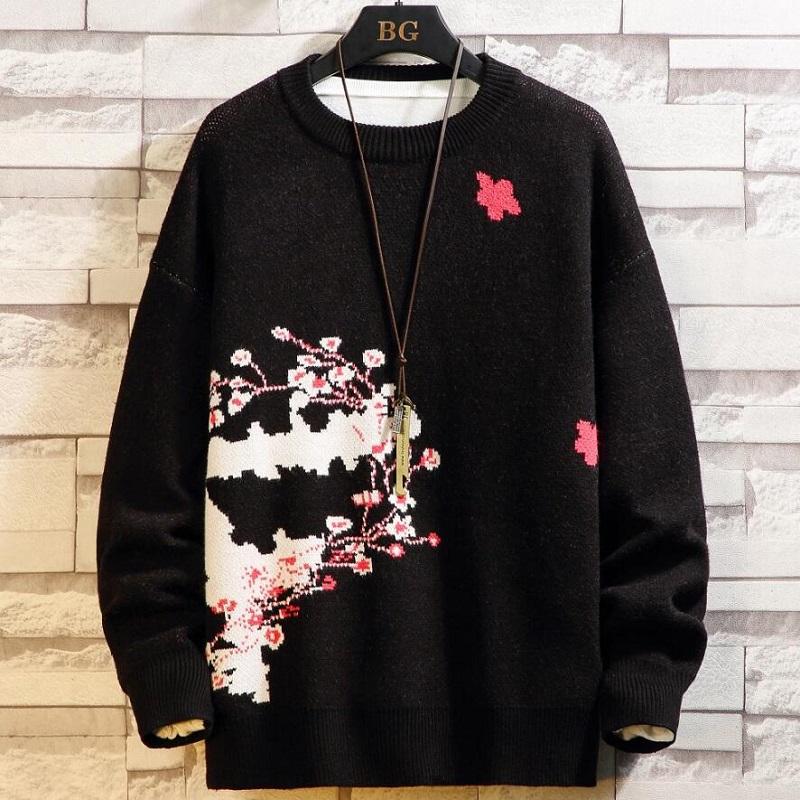 Floral Printed Oversized Sweater Men 2020 Winter New Knitwear Thick Loose Men's Pullover Sweaters Fashion Soft Warm Male Jumpers, Black
Floral Printed Oversized Sweater Men 2020 Winter New Knitwear Thick Loose Men's Pullover Sweaters Fashion Soft Warm Male Jumpers, Black