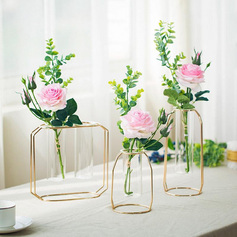 Nordic Gold Iron Art Tube Vases Small Fresh Transparent Decor Glass Flower Vase Hydroponic Glass Vase Terrarium Container1
Nordic Gold Iron Art Tube Vases Small Fresh Transparent Decor Glass Flower Vase Hydroponic Glass Vase Terrarium Container1