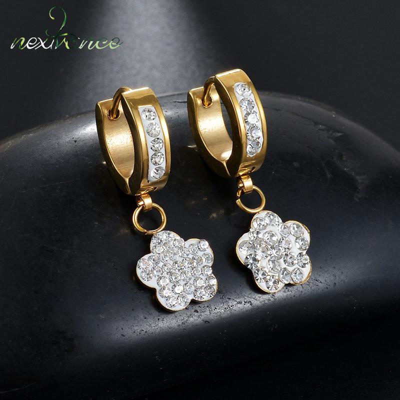 Nextvance Rhinestone Small Circle Hoop Earring Gold Flower Pendant Drop Loop Earring For Birthday Gift Bijoux Femme
Nextvance Rhinestone Small Circle Hoop Earring Gold Flower Pendant Drop Loop Earring For Birthday Gift Bijoux Femme