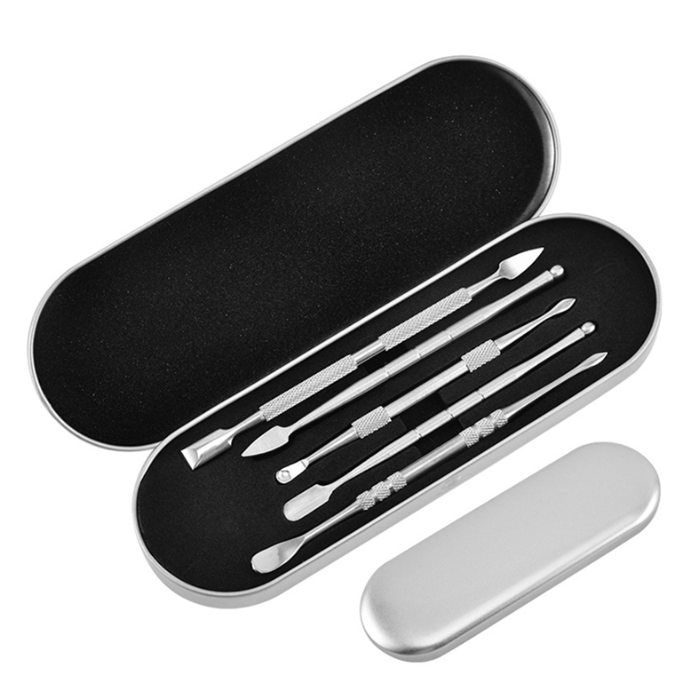 Dab Tool Kit Set with 5pcs long silver 105-124mm stainless steel dabber tool metal box packaging for vaporizer pen wax atomizer titanium DHL
Dab Tool Kit Set with 5pcs long silver 105-124mm stainless steel dabber tool metal box packaging for vaporizer pen wax atomizer titanium DHL